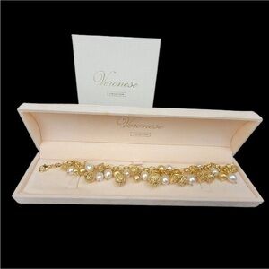 18K over 925 sterling silver 7.5” bracelet